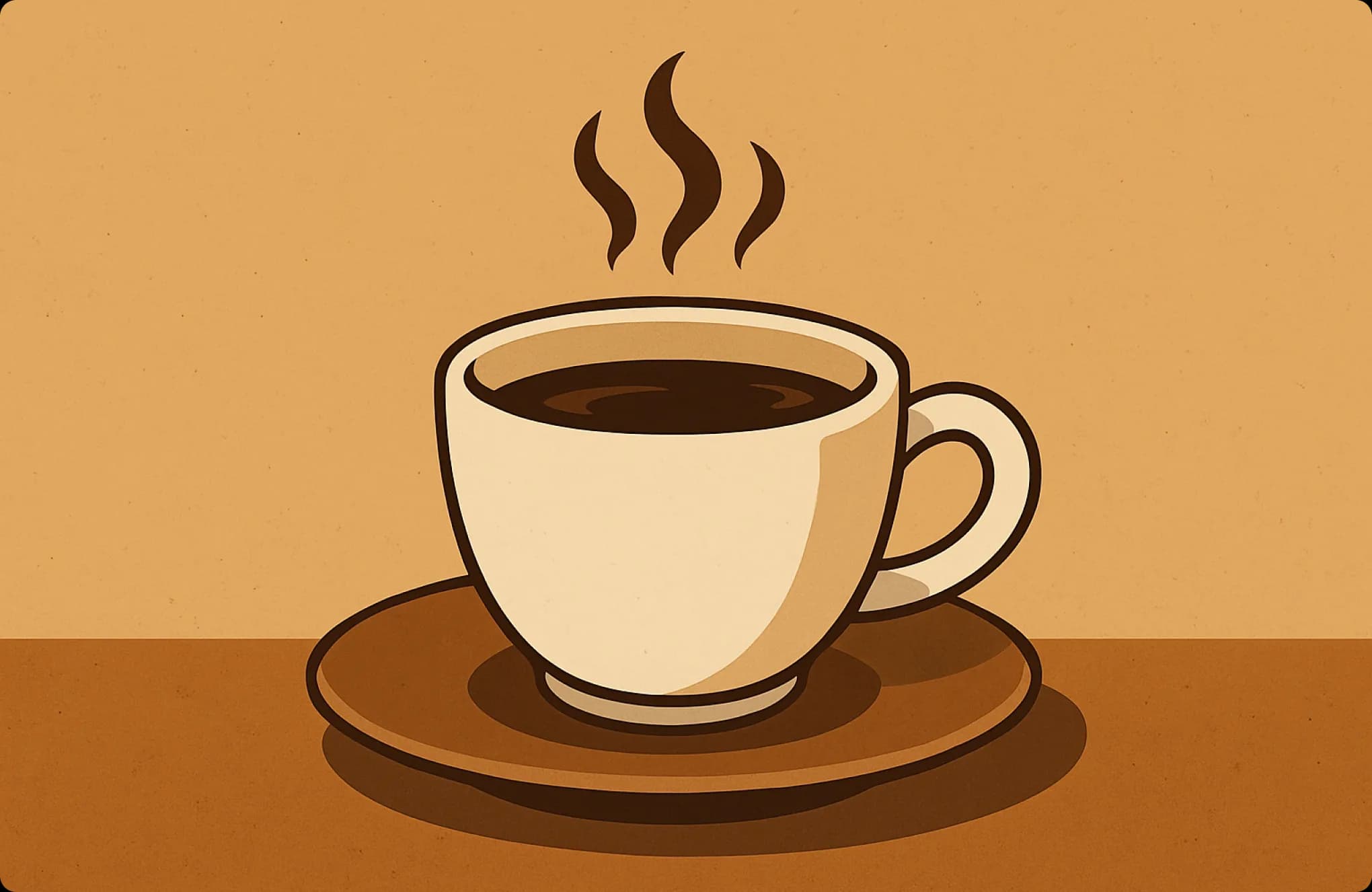 An illustration of a cup with coffee.