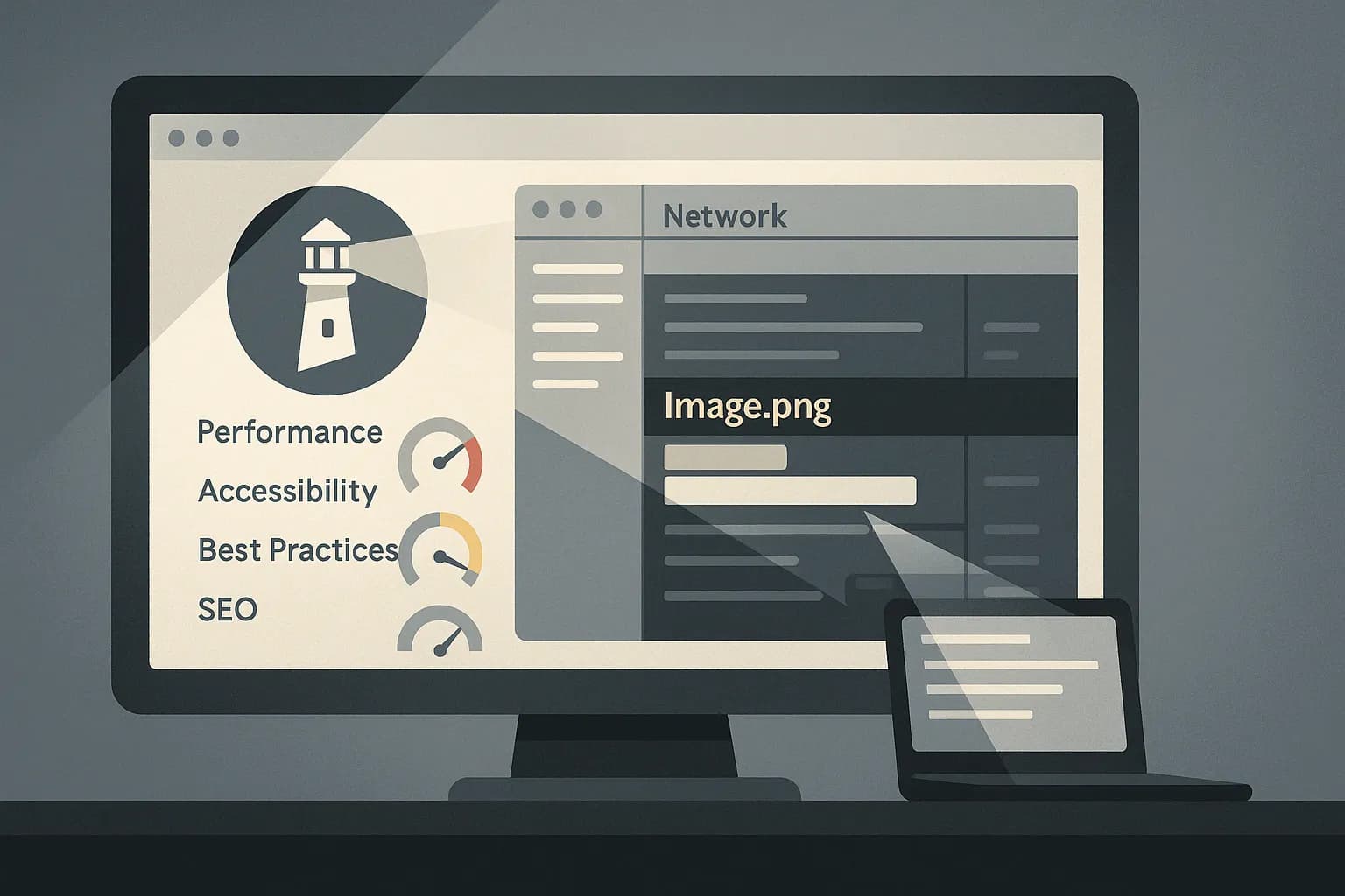 A computer screen with performance metrics