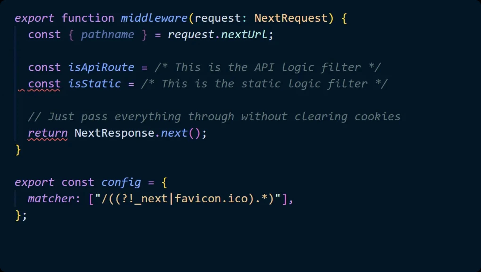 The simple middleware code I use to persist session data.