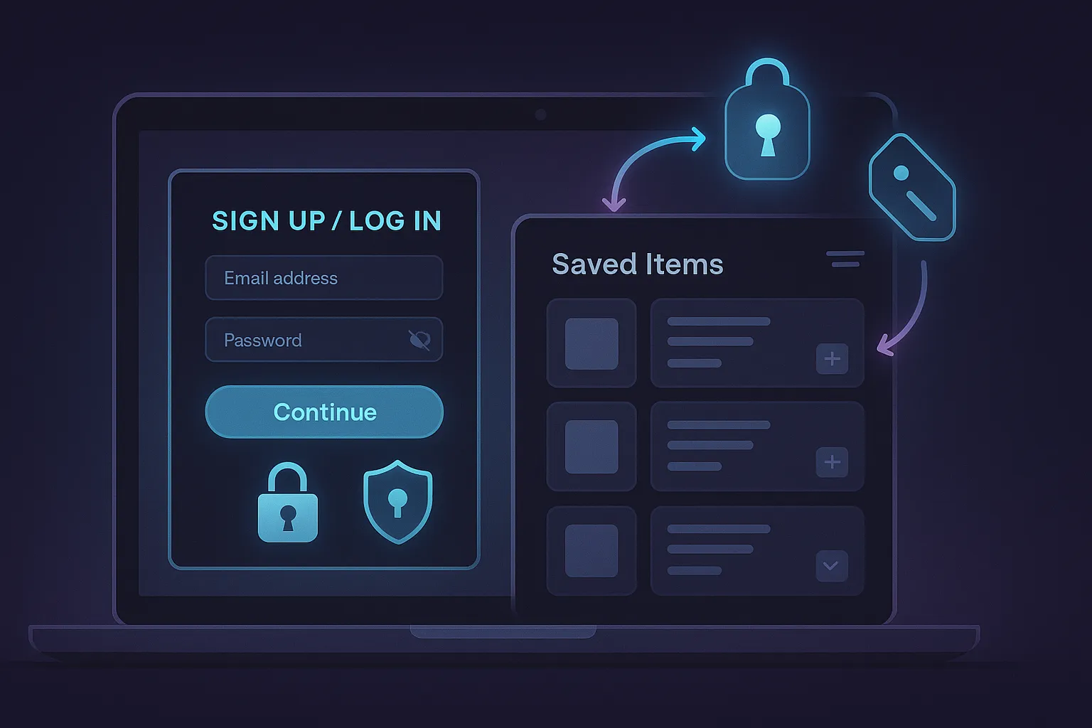 Account signup and signin forms