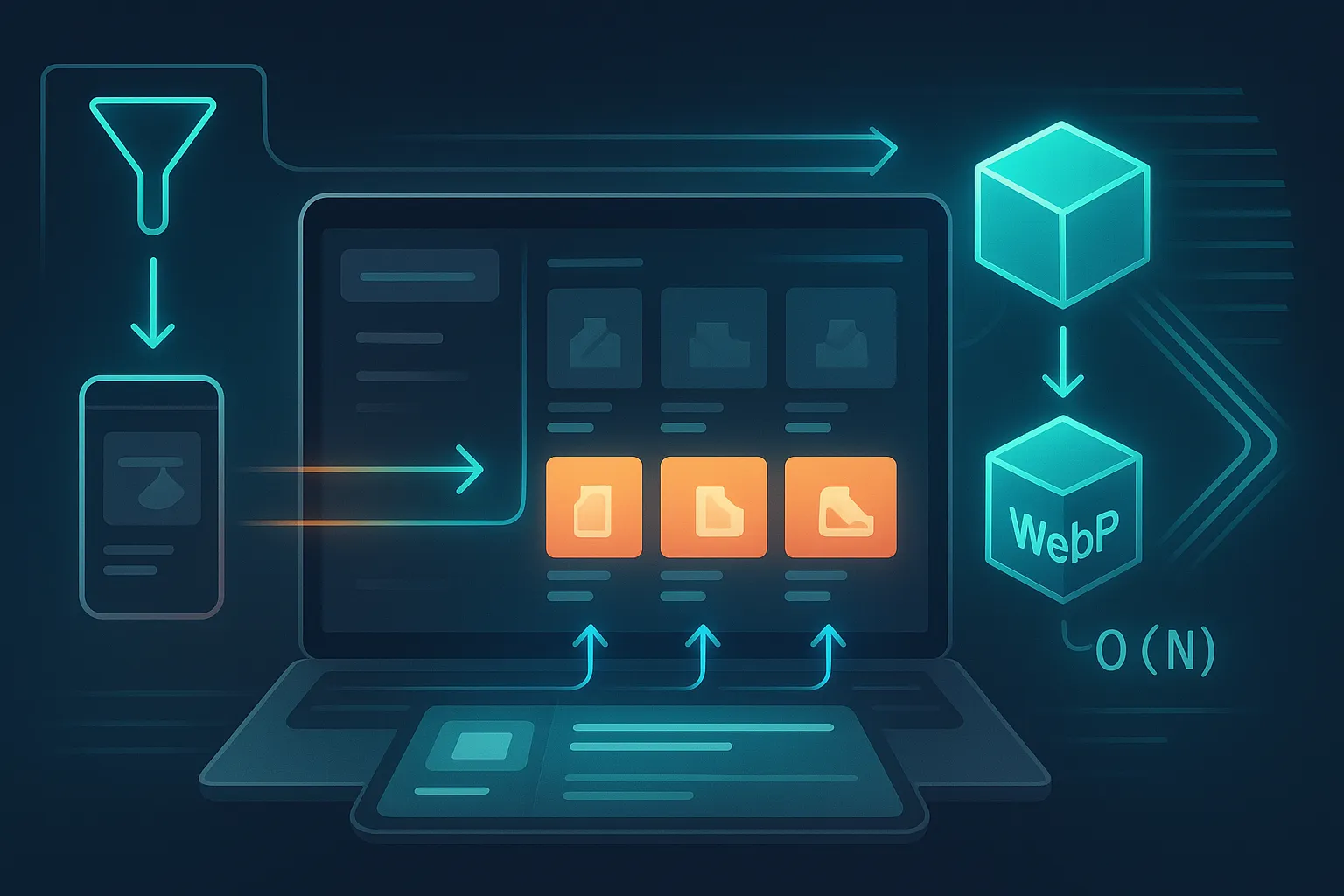 Showing filtering, sorting, CDN fetching, and caching.