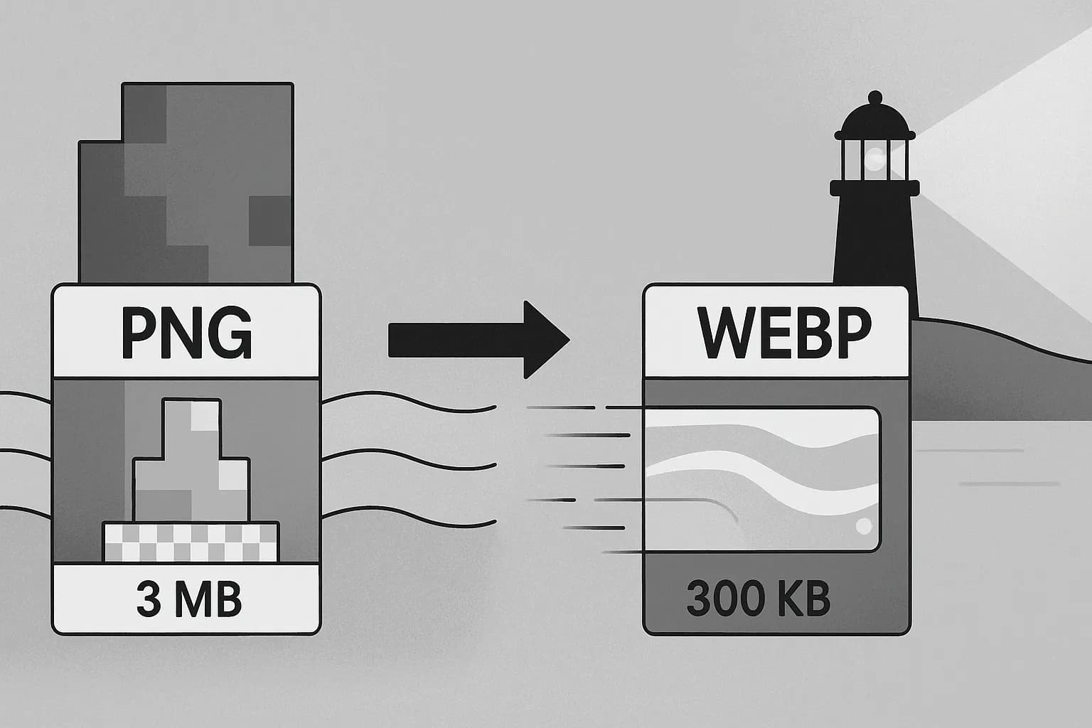 An image showing the conversion from PNG to WEBP