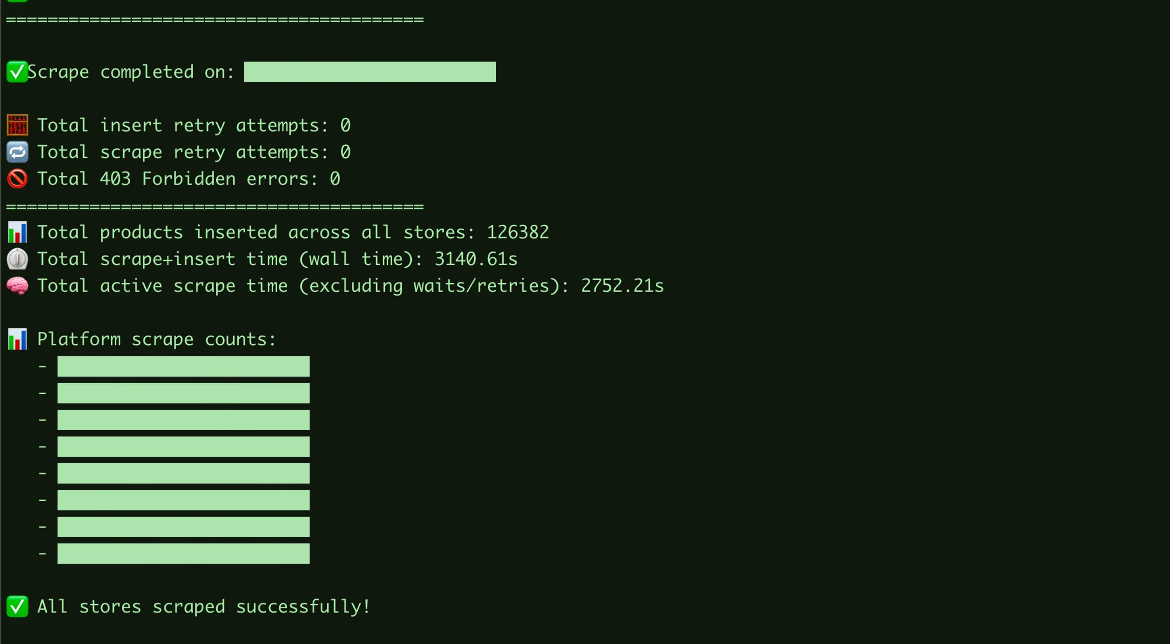 Scraper script to monitor my ETL Pipelines's health