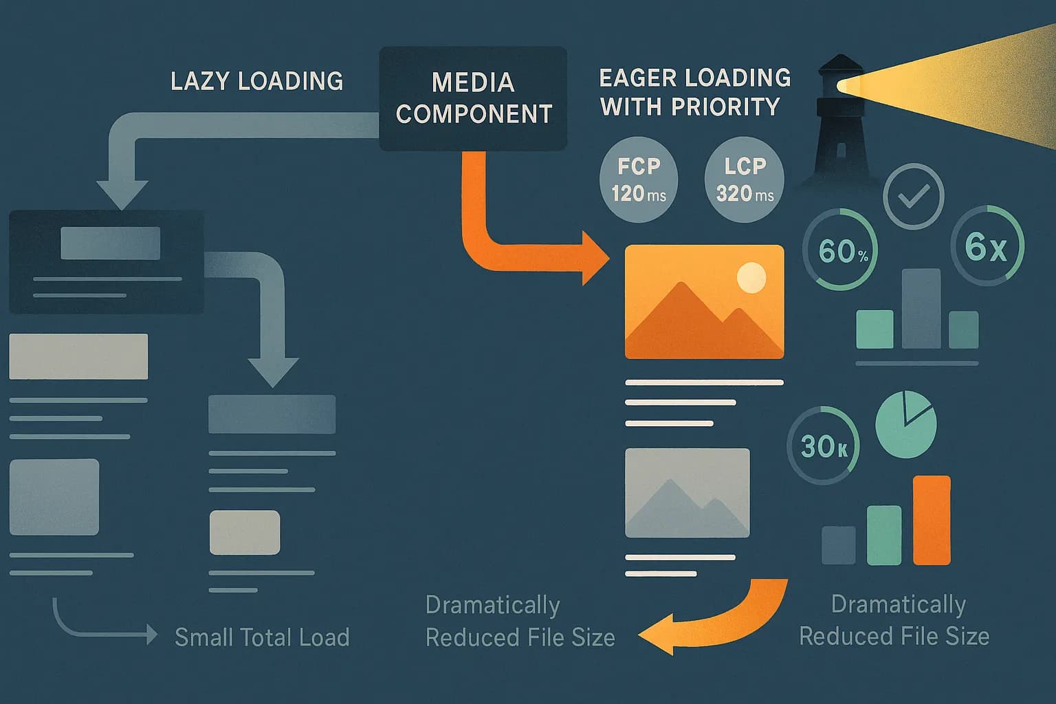 An image showing the impact of different image loading strategies