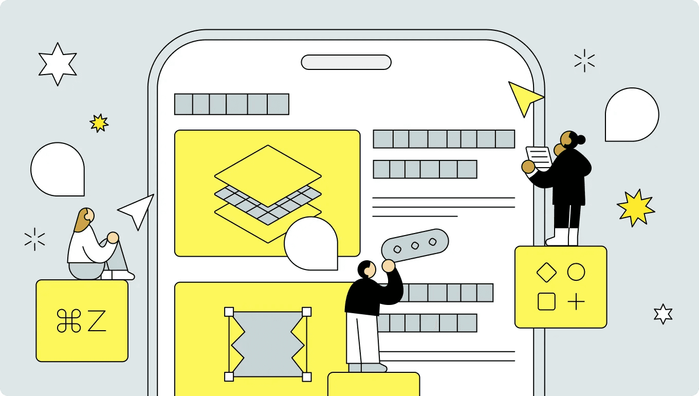UI designers are discussing and designing the screen.
